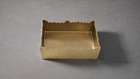 Gold Aluminum Jagged Edge Lunch Napkin Holder
