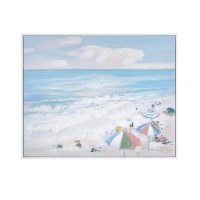 47" x 59" Siesta Key Beach Coastal Canvas Framed