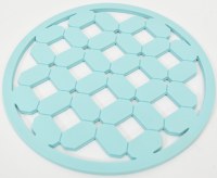 Turquoise Round Silicone Trivet