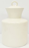 White Ceramic Squat Canister