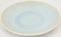 9" Round Light Blue and Beige Melamine Salad Plate