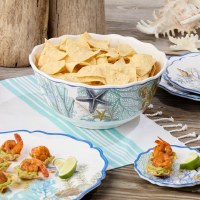 11" Round Blue Lagoon Deep Melamine Bowl