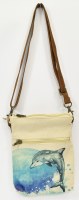 9" x 8" Dolphin Wave Slim Sling Purse