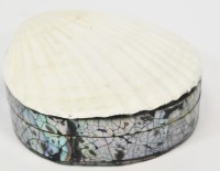 4" White Pecten Shell Top Box