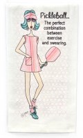 27" Sq "Pickleball...Perfect Combination" Kitchen Towel