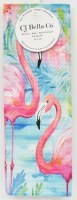 10" Sq Flamingos and Flowers Washcloth
