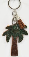 "Sanibel Island" Bling Palm Tree Key Chain
