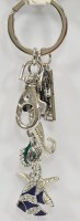 "Sanibel Island" Bling Beach Charms Key Chain