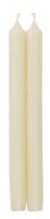Pair of Two 12" Ivory Taper Candles
