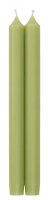 Pair of Two 12" Moss Green Taper Candles