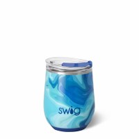 12 Oz Swig Blue Lagoon Insulated Stemless Wine Glass