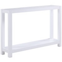54" White One Shelf Console Table