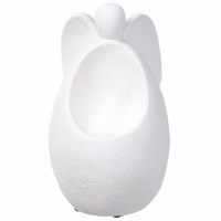 12" White Modern Angel Candleholder