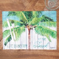 14" x 19" Printed Beach Palm Tree Placemat