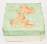 4" Sq Large Mermaid Capiz Box