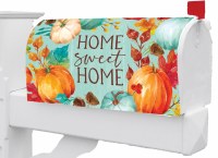 "Home Sweet Home" Pumpkin Border Fall & Thanksgiving Mailbox Cover