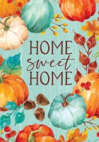 40" x 28" "Home Sweet Home" Pumpkin Border Large Fall & Thanksgiving Flag