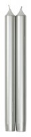 Pair of Two 10" Silver Taper Candles