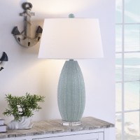 30" Green Sea Urchin Table Lamp
