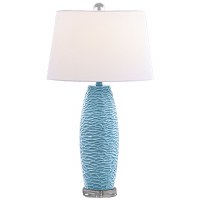 30" Teal and Blue Textured Table Lamp