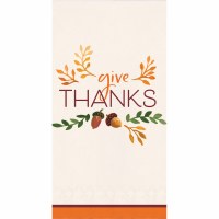 8" x 5" "Give Thanks" Fall & Thanksgiving Guest Towels