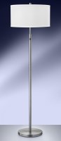 57" Silver Steel Floor Lamp