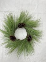 6" Opening Faux Long Pine Needle Candle Ring