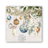 5" Square Peace on Earth Beverage Napkins