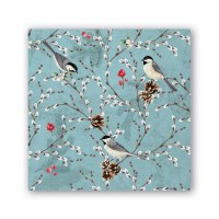 5" Square Winterberry & Balsam Beverage Napkins