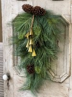 26" Faux Green Mixed Pine Drop