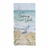 26" x 18" "Dashing Through The Sand" Sandpiper Christmas Kitchen Towel