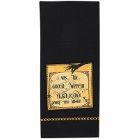 28" x 18" "I Was The Good Witch Yesterday Sorry You Missed It" Halloween Kitchen Towel