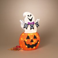 25" LED Ghost in a Jack-O-Lantern Statue