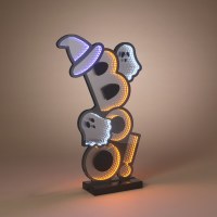 26" LED Halloween "Boo" Infinity Light