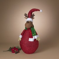 48" LED Red Reindeer Statue