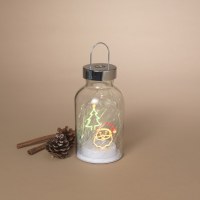 10" LED Faux Neon Santa Jar