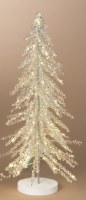 20" LED White Tinsel Tree