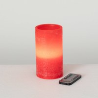 3" x 6" LED Red Pillar Candle