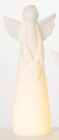 10" LED White Ceramic Angel Figurine