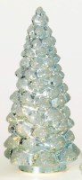 9" LED Blue Glass Christmas Tree