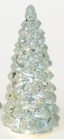 8" LED Blue Glass Christmas Tree