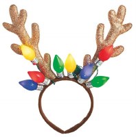 LED Gold Antler Headband by Mud Pie