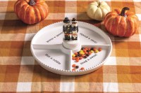 5" LED Ceramic Pilgrim Decorative Dish Sitter by Mud Pie