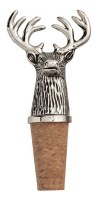3" Distressed Silver Reindeer Bottle Stopper by Mud Pie