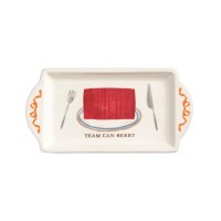 5" x 9" "Team Canberry" Ceramic Fall & Thanksgiving Dish by Mud Pie