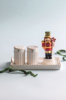 5" LED Ceramic Nutcracker Decorative Dish Sitter by Mud Pie