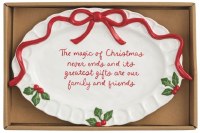 7" x 10" Oval Ceramic "Magic of Christmas" Tray by Mud Pie