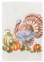 26" x 17" Turkey Fall & Thanksgiving Kitchen Towel by Mud Pie