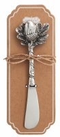 6" Distressed Silver Metal Acorn Fall & Thanksgiving Spreader by Mud Pie