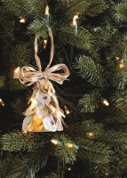 3" LED Gold Oyster Shell Christmas Tree Ornament by Mud Pie